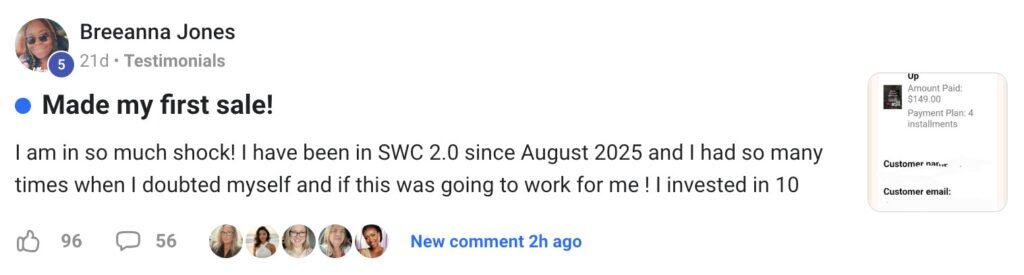 Selling with Confidence student testimonial