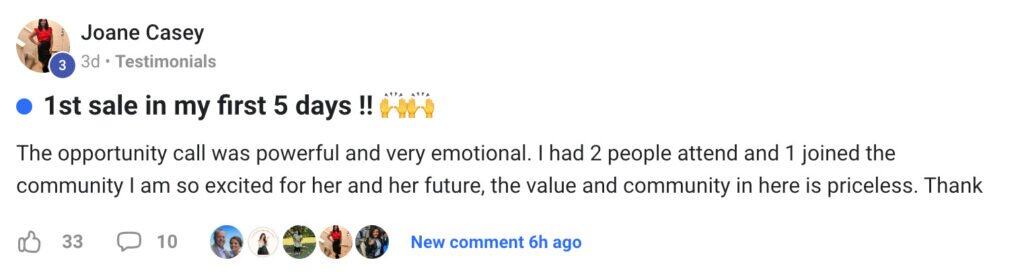 Selling with Confidence student testimonial